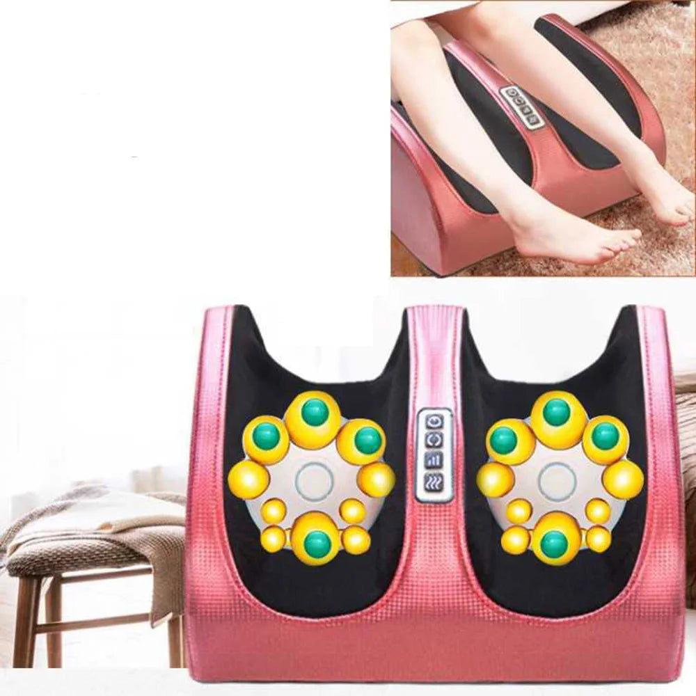 Masseur de pied électrique à Compression & Chauffante – Rouleau de Pétrissage Relaxation musculaire Thérapie Chauffante Jambes & Chevilles