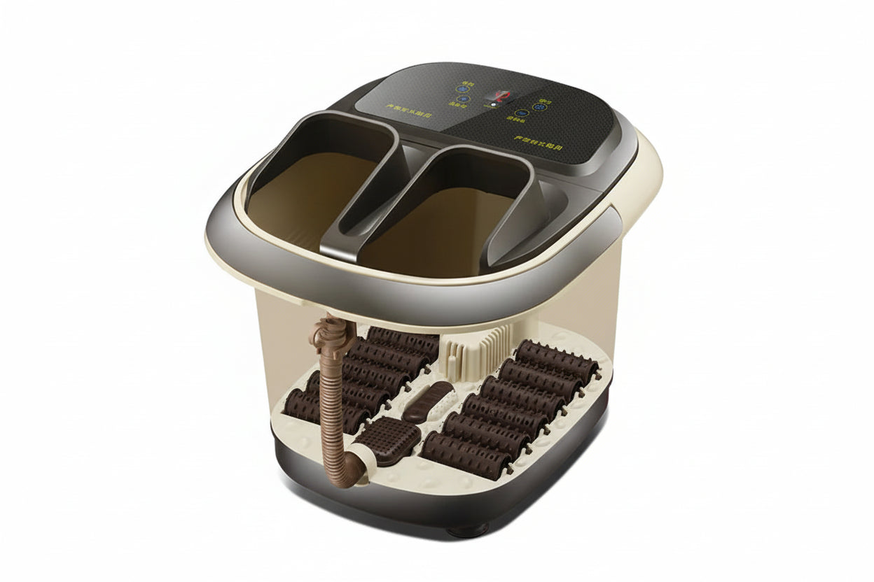 Bain de pied masseur électrique chauffant & automatique – Spa de pieds thermostatique, Fumigation domestique, Bassin de massage à température constante M0180