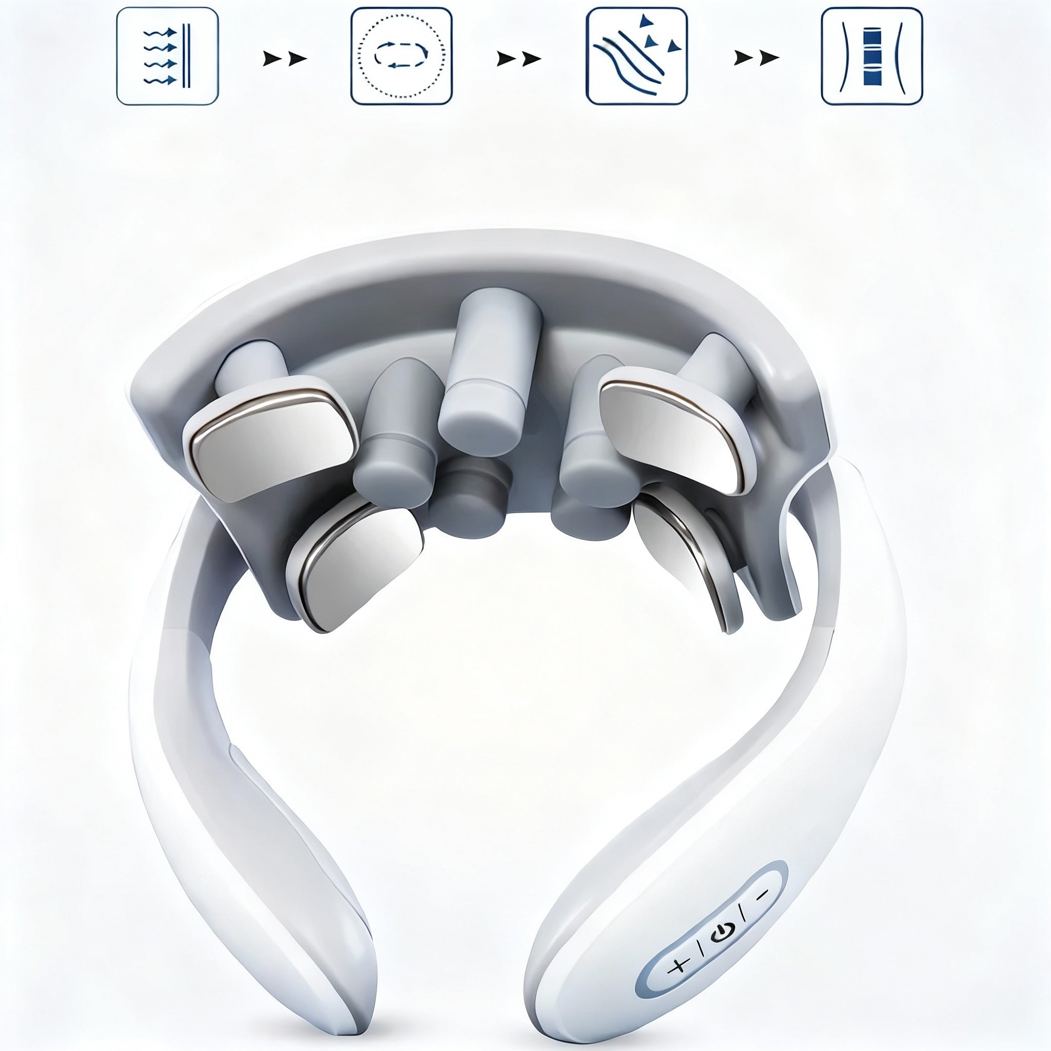 Appareil massage cou et cervicales intelligent & portable – Masseur nuque chauffant, relaxation vertèbres cervicales