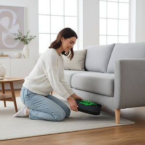 Masseur de pied électrique Repose Pied & Ottoman – Tabouret Bureau, Soulagement Fasciite Plantaire, Coussinets Silicone Souple & Stimulation Circulation Sanguine