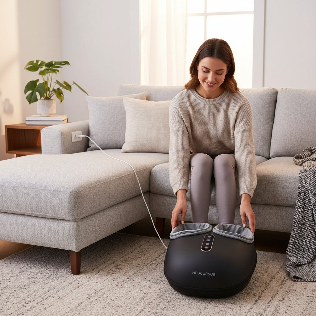 Masseur de pied électrique & enveloppant – Relaxation musculaire, rouleau chauffant, réflexologie & instituts oto, circulation sanguine, soulagement tensions & douleurs.