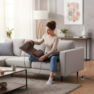 Masseur de corps électrique vibrant & chauffant – Coussin de massage vibrant épaules, cou, taille & genoux avec airbags