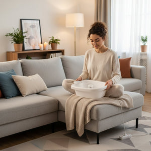 Bain de pied masseur Ion Détox & Vibrations – Baignoire Spa Pieds, Seau Trempage Sauna, Massage Acupression & Relaxation