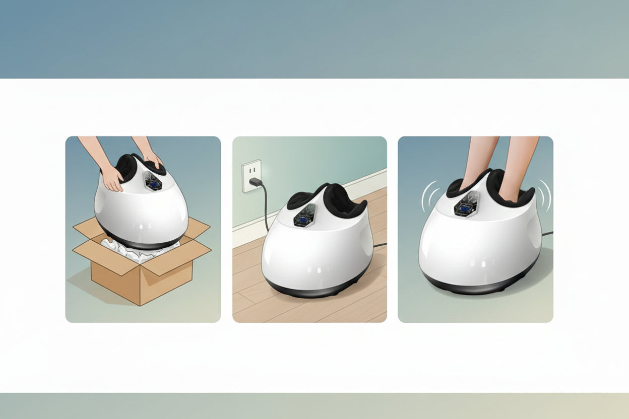 Masseur de pied électrique vibrant & pétrissant – Appareil de massage acupression, rouleaux shiatsu, relaxant pour jambes & pieds – Soulagement douleur