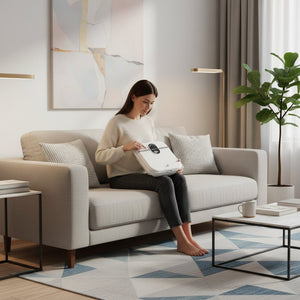 Bain de pied masseur électrique Portable & Pliable – Bain de pieds Chauffant Température Constante, Massage Vibrant & Bulles