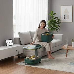 Bain de pied masseur électrique chauffant & automatique – Spa de pieds thermostatique, Fumigation domestique, Bassin de massage à température constante M0180