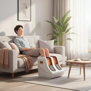 Masseur de pied électrique Shiatsu & Pétrissage – Circulation Chaleur, Compression Jambes & Mollets, Relaxation Profonde, Usage Homme Femme