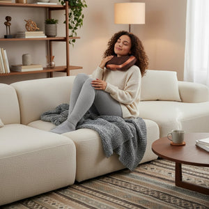 Oreiller de Massage électrique tête & cou – Masseur Shiatsu relaxation épaules dos, thérapie magnétique arthrite, portable & vibrant