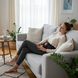 Ceinture massage dos chauffante vibrant – Support lombaire thermique sans fil, abdomen et taille, 3 niveaux de chaleur & vibrations