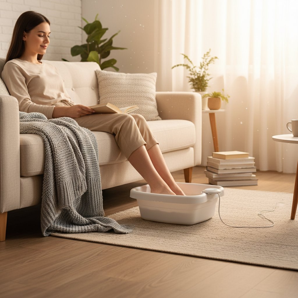 Bain de pied masseur Ion Détox & Vibrations – Baignoire Spa Pieds, Seau Trempage Sauna, Massage Acupression & Relaxation