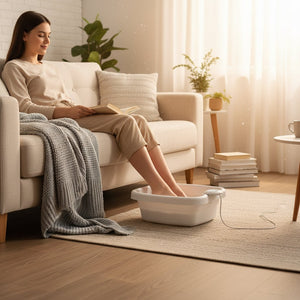 Bain de pied masseur Ion Détox & Vibrations – Baignoire Spa Pieds, Seau Trempage Sauna, Massage Acupression & Relaxation