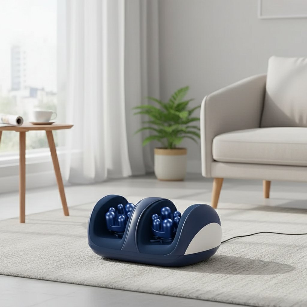 Masseur de pied électrique Shiatsu Extra Large & Compresse Chaude – Rouleau Jambes, Pétrissage Mollet, Relaxation Profonde, Soulagement Fatigue & Thermothérapie