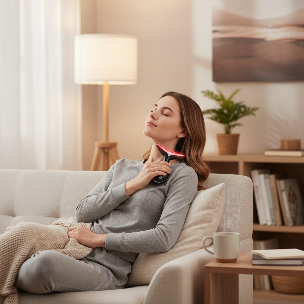 Masseur visage électrique LED lumière rouge & IPL – Appareil Rajeunissement de la peau, Lifting du cou, Machine de serrage, Anti-rides & Double menton