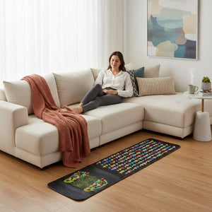 Masseur de Pied Acupression & Réflexologie – Coussin de Massage Marche, Relaxation Pieds Pression, Soin Santé & Fatigue Pieds