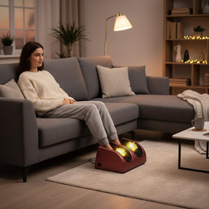 Masseur de pied électrique à Compression & Chauffante – Rouleau de Pétrissage Relaxation musculaire Thérapie Chauffante Jambes & Chevilles