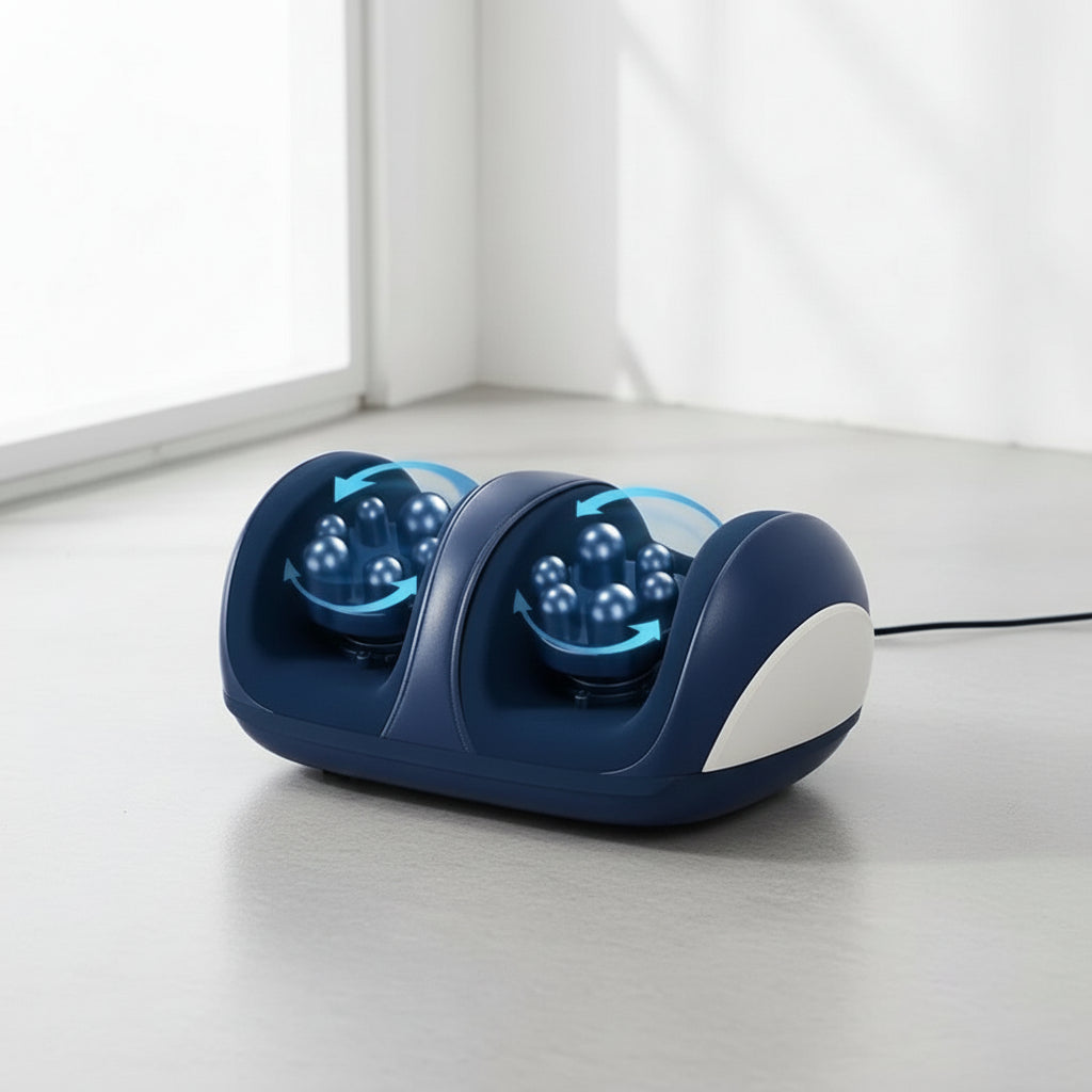 Masseur de pied électrique Shiatsu Extra Large & Compresse Chaude – Rouleau Jambes, Pétrissage Mollet, Relaxation Profonde, Soulagement Fatigue & Thermothérapie