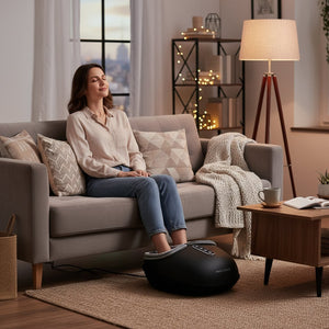 Masseur de pied électrique & enveloppant – Relaxation musculaire, rouleau chauffant, réflexologie & instituts oto, circulation sanguine, soulagement tensions & douleurs.