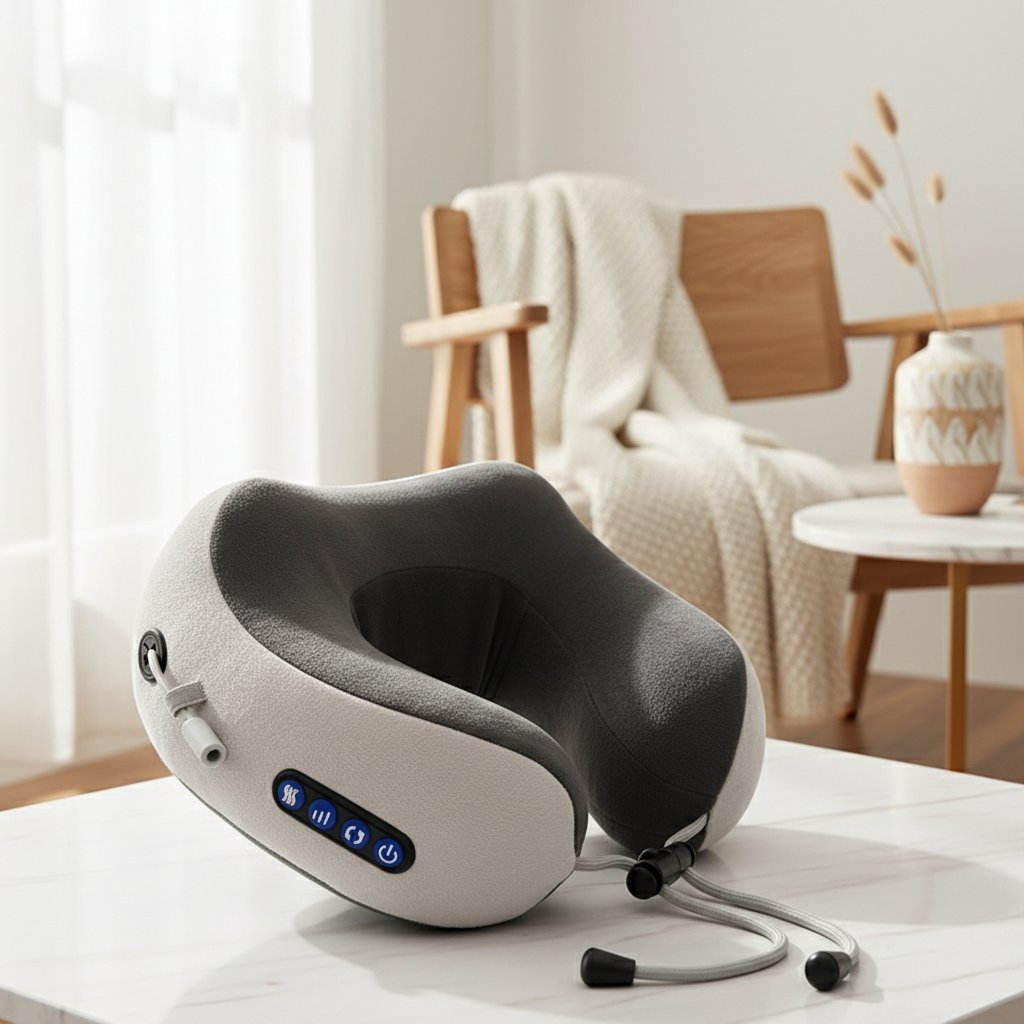 Appareil massage cou et cervicales, Vibration 3D & Pétrissage Shiatsu – Oreiller Nuque Électrique, Soulagement Douleur Cervicale & Fatigue, Masseurs Dos Épaules