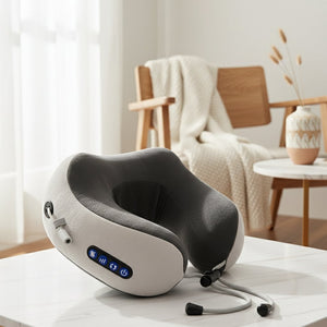 Appareil massage cou et cervicales, Vibration 3D & Pétrissage Shiatsu – Oreiller Nuque Électrique, Soulagement Douleur Cervicale & Fatigue, Masseurs Dos Épaules
