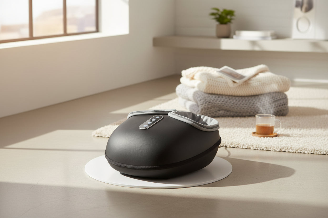 Masseur de pied électrique & enveloppant – Relaxation musculaire, rouleau chauffant, réflexologie & instituts oto, circulation sanguine, soulagement tensions & douleurs.