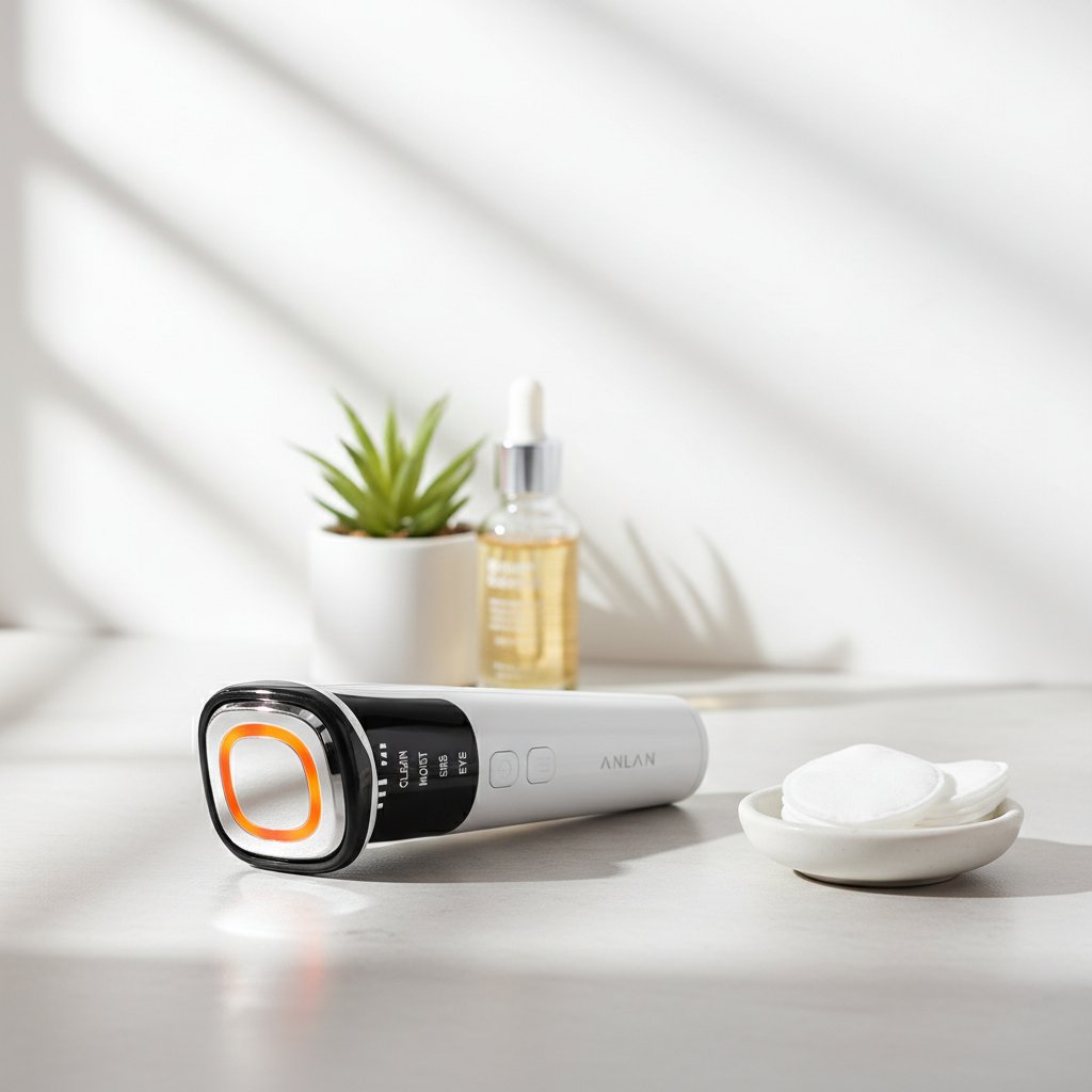 Masseur visage électrique EMS & LED – Nettoyage Profond Photon, Lifting Anti-rides, Vibration Chauffante & Rajeunissement de la peau