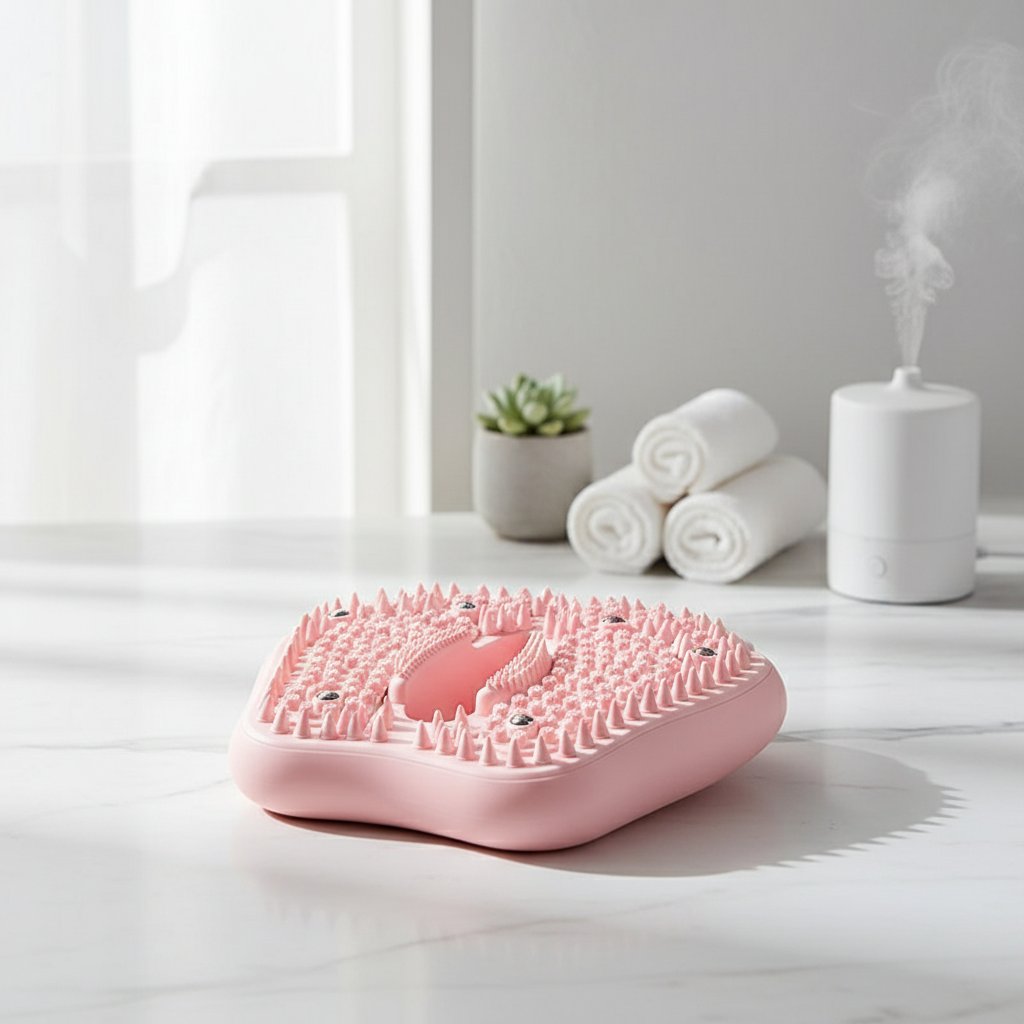 Masseur de pied électrique antidérapant & acupression – Tapis réflexologie magnétique, rouleau gonflable & relaxation bien-être