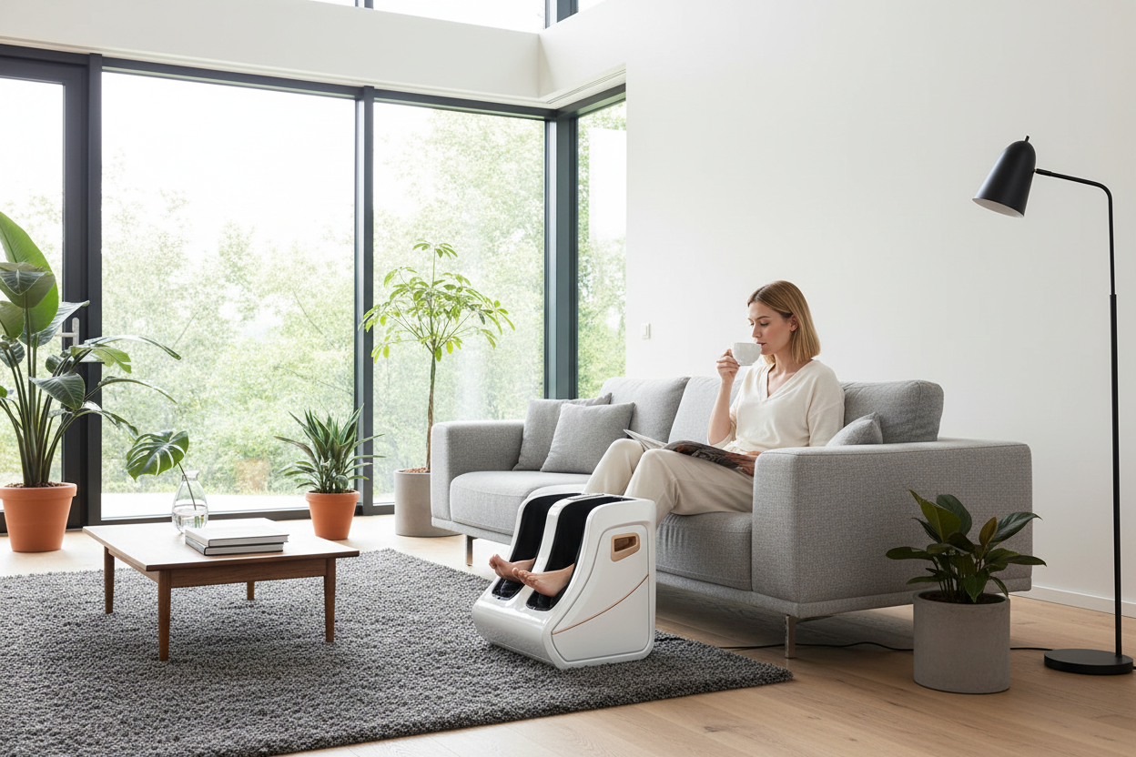 Moment de détente avec thé dans intérieur moderne